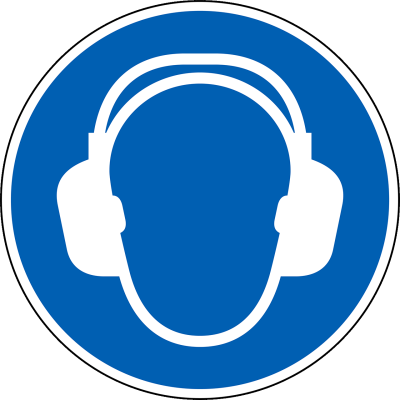 Gebotszeichen - Gehörschutz benutzen
