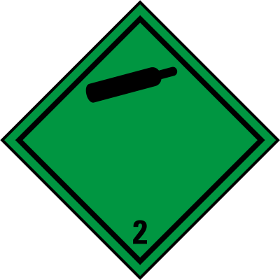 Gefahrgutkennzeichnung - Klasse 2 - Nicht entflammbare, komprimierte Gase