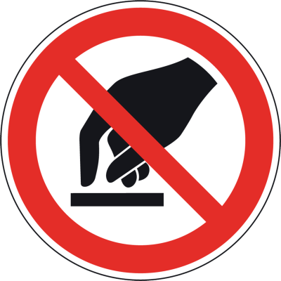 Verbotszeichen - Berühren verboten