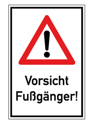 Gefahrenstelle Fußgänger