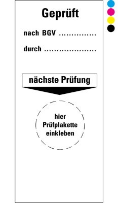 Grundplakette - Geprüft nach und durch